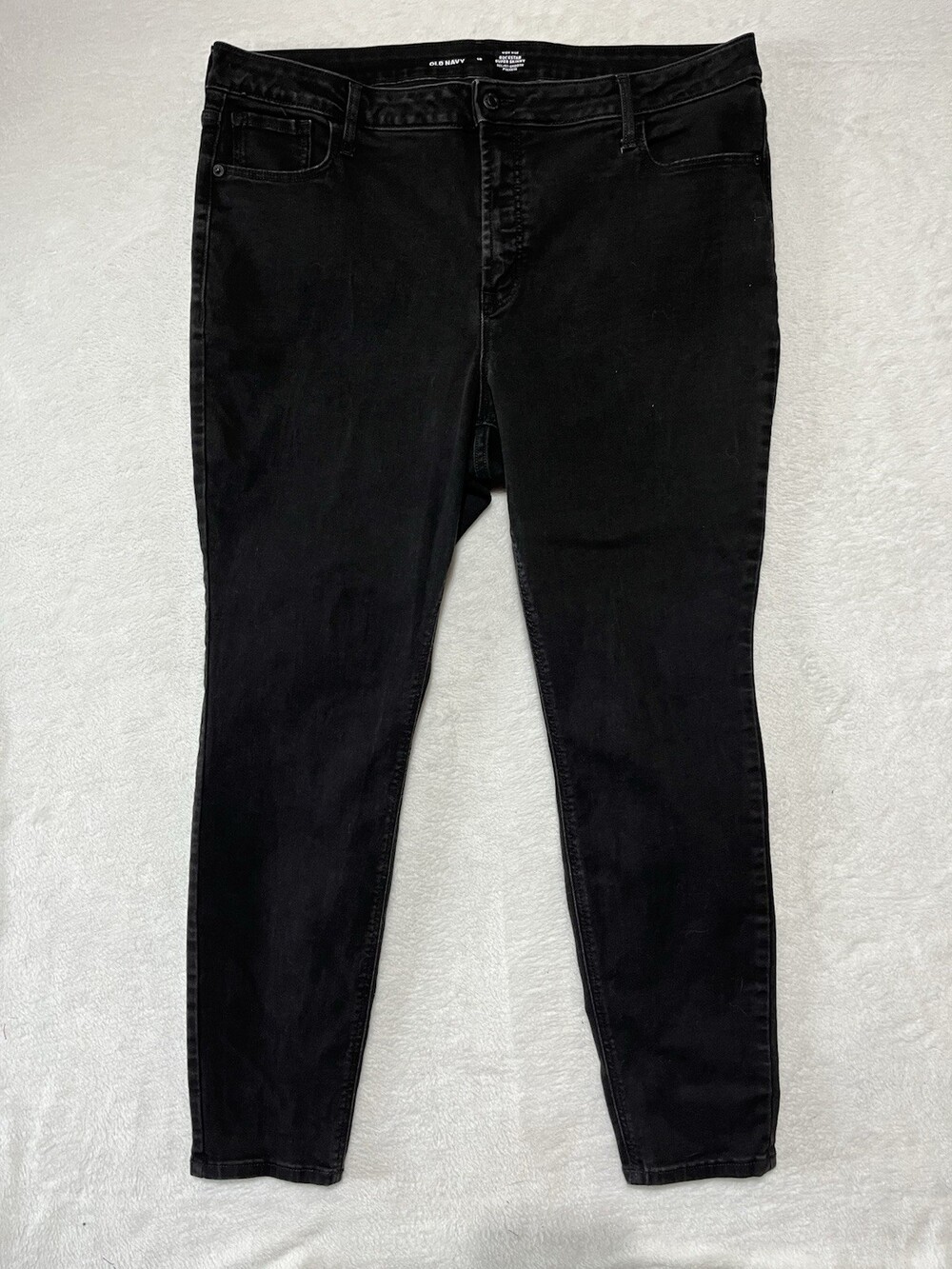 Old Navy Jeans Womens 18 Black Rockstar Super Skinny High Rise Stretch Denim